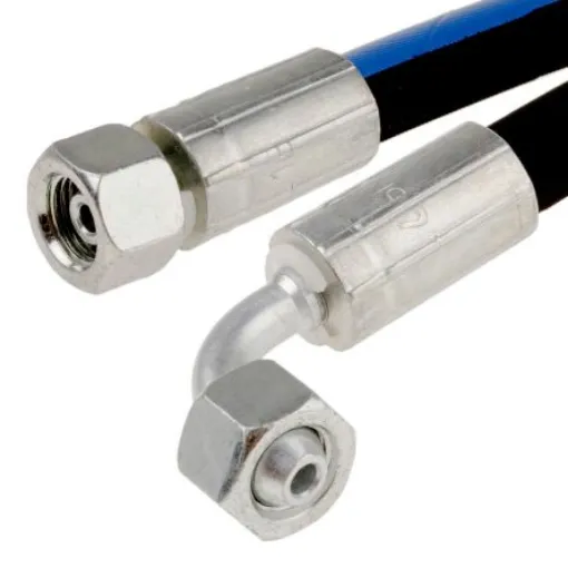 RS PRO 362mm Synthetic Rubber Hydraulic Hose Assembly, 400bar Max Pressure - 1102204 product image