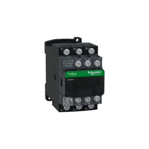 Schneider Electric TeSys Deca LC1D Contactor, 110 VDC Coil, 3-Pole, 25 A, 7.5 kW, 3NO, 690 V ac - LC1D126FLXS207 product image