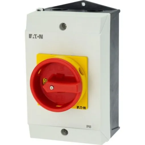 Eaton 3P Pole Surface Mount Isolator Switch - 25A Maximum Current, 11kW Power Rating, IP65 - 182415 P1-25/I2H/MBS/SVB/HI11 product image