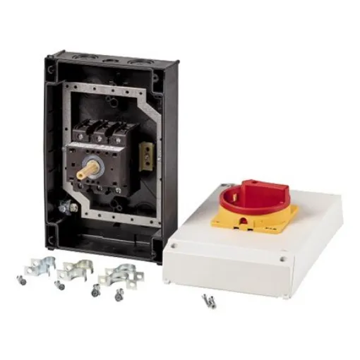 Eaton 3P Pole Isolator Switch - 63A Maximum Current, 30kW Power Rating, IP65 - 182421 P3-63/I4/MBS/SVB product image