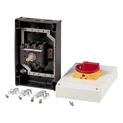 Eaton 3P Pole Isolator Switch - 63A Maximum Current, 30kW Power Rating, IP65 - 182423 P3-63/I4/MBS/SVB/HI11 product image