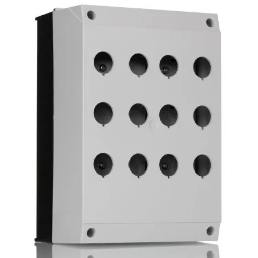 Eaton Grey Plastic RMQ Titan M22 Enclosed Push Button - 12 Hole 22mm Diameter - 222688 M22-I12 product image
