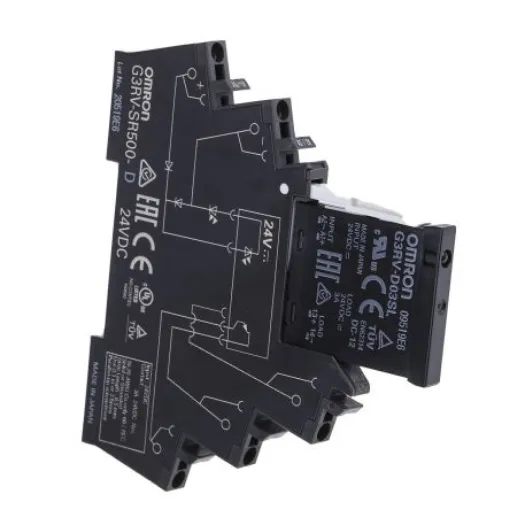 Omron G3RV-SR Series Solid State Interface Relay, 24 V dc Control, 3 A Load, DIN Rail Mount - G3RV-SR500-D DC24 product image