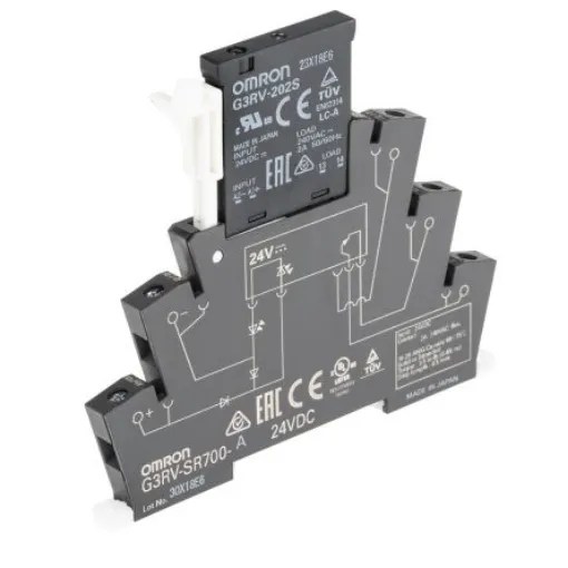 Omron G3RV-SR Series Solid State Interface Relay, 24 V dc Control, 2 A Load, DIN Rail Mount - G3RV-SR700-A DC24 product image