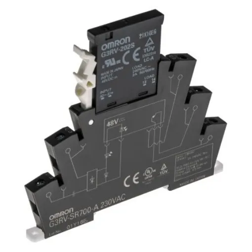 Omron G3RV-SR Series Solid State Interface Relay, 230 V ac Control, 2 A Load, DIN Rail Mount - G3RV-SR700-A AC230 product image