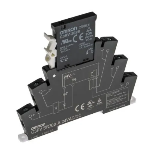 Omron G3RV-SR Series Solid State Interface Relay, 24 V ac/dc Control, 2 A Load, DIN Rail Mount - G3RV-SR700-A AC/DC24 product image