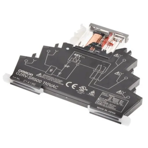 Omron DIN Rail Power Relay, 110V ac Coil, 6A Switching Current, SPDT - G2RV-SR500 AC110 product image