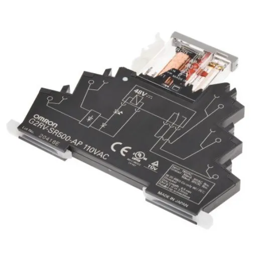 Omron G2RV Series Interface Relay, DIN Rail Mount, 110V ac Coil, SPDT, 1-Pole, 50mA Load - G2RV-SR500-AP AC110 product image