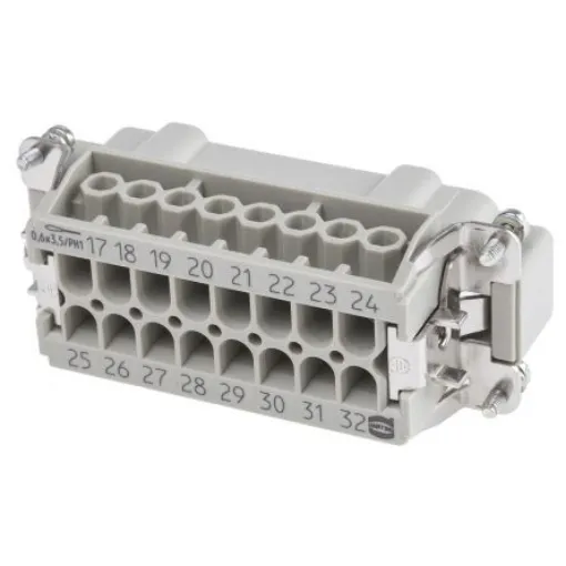 HARTING Heavy Duty Power Connector Insert, 16A, Male, Han E Series, 16 Contacts - 09330162611 product image