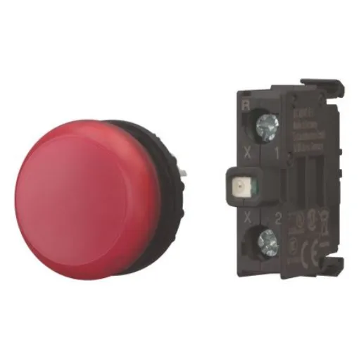 Eaton, M22 Red Indicator, 22.5mm Cutout, IP66, IP69K, Round - 168779 M22-L-R-LEDC230-BVP product image