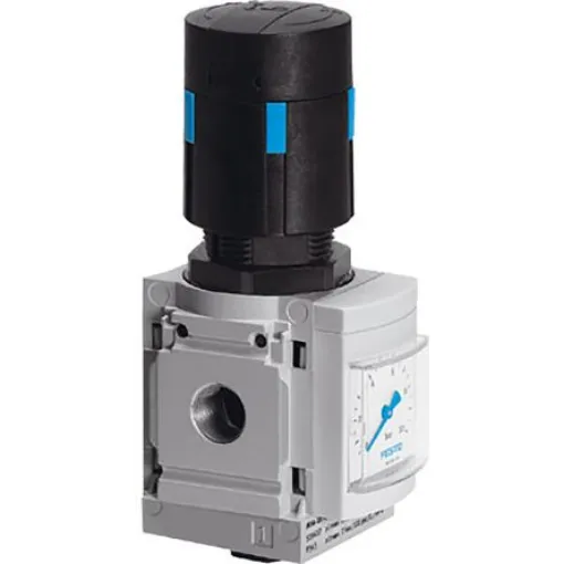 Festo G 1/4 Pneumatic Regulator - 0.3bar to 4bar, 1/4in, 14bar max. input, 529415 - MS4-LR-1/4-D5-AS product image