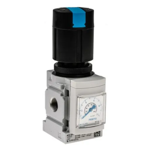 Festo G 1/4 Pneumatic Regulator - 0.3bar to 7bar, 1/4in, 14bar max. input, 529417 - MS4-LR-1/4-D6-AS product image