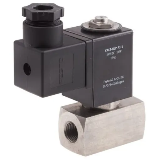 Festo 2/2 Pneumatic Solenoid Valve - Solenoid/Spring G 1/4 VZWD Series 24V dc, 1491860 - VZWD-L-M22C-M-G14-30-V-1P4-15-R1 product image