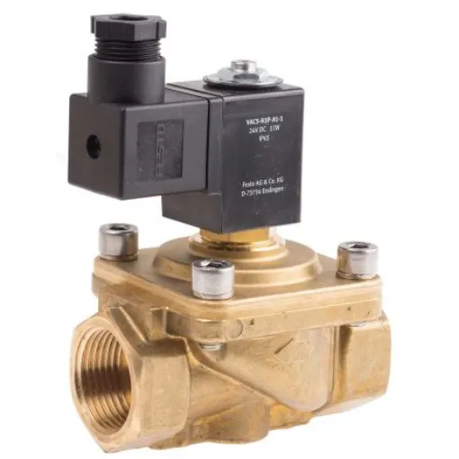 Festo 2/2 Solenoid Valve - Solenoid/Pilot G 1 VZWF Series 24V dc, 1492114 - VZWF-B-L-M22C-G1-275-1P4-6 product image