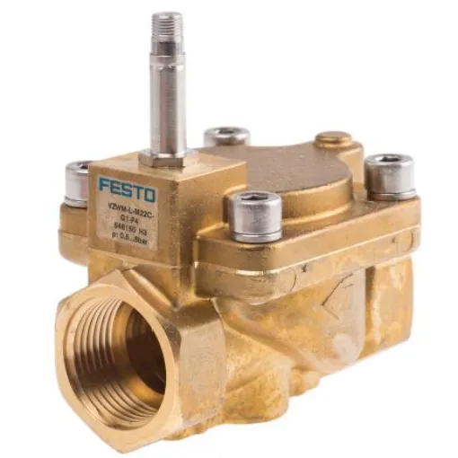 Festo 2/2 Pneumatic Solenoid Valve - Solenoid/Spring G 1 VZWM Series, 546150 - VZWM-L-M22C-G1-F4 product image