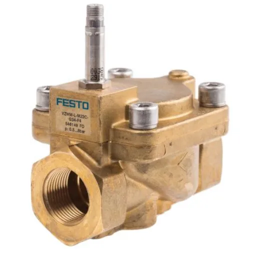 Festo 2/2 Pneumatic Solenoid Valve - Solenoid/Spring G 3/4 VZWM Series, 546149 - VZWM-L-M22C-G34-F4 product image