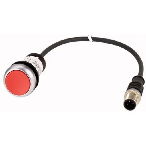 Eaton C22 Series Push Button, Panel Mount, 22mm Cutout, SPST, IP67, IP69K - 181043 C22-D-R-K01-P5 product image