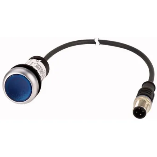 Eaton C22 Series Illuminated Push Button, Panel Mount, 22mm Cutout, SPST, IP67, IP69K - 181624 C22-DL-B-K10-24-P3 product image