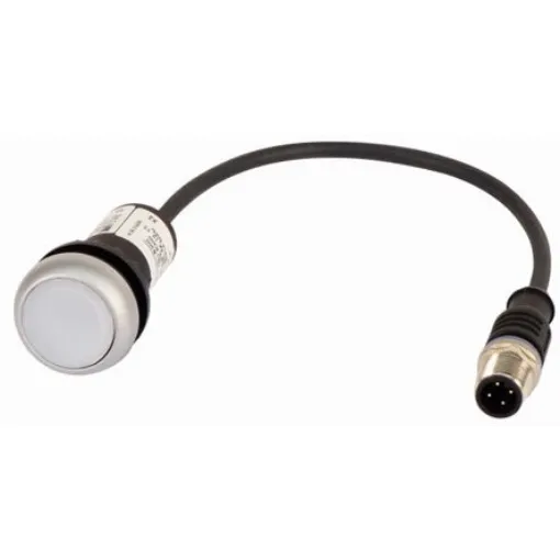 Eaton C22 Series Illuminated Push Button, Panel Mount, 22mm Cutout, SPST, IP67, IP69K - 181627 C22-DL-W-K10-24-P3 product image