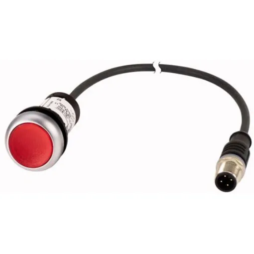 Eaton C22 Series Illuminated Push Button, Panel Mount, 22mm Cutout, SPST, IP67, IP69K - 181626 C22-DL-R-K01-24-P3 product image