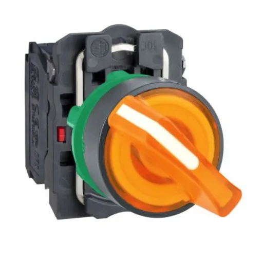 Schneider Electric Knob Selector Switch - (SPDT) 22mm Cutout Diameter, Illuminated 2 Positions - XB5AK125M5 product image