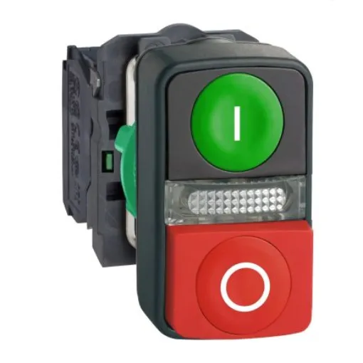 Schneider Electric Harmony XB5 Series Illuminated Push Button, Push-Push, Panel Mount, 22mm Cutout, SPDT, 24V, IP66, - XB5AW73731B5 product image