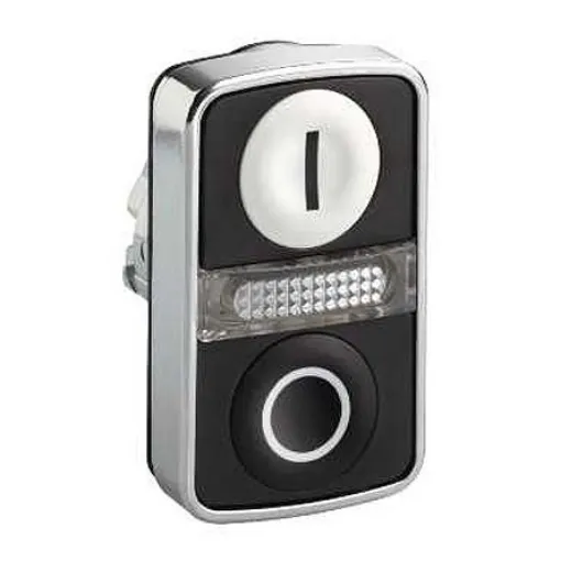 Schneider Electric Harmony XB4 Series Black, White Momentary Push Button Head, 22mm Cutout, IP66, IP67, IP69K - ZB4BW7A1721 product image