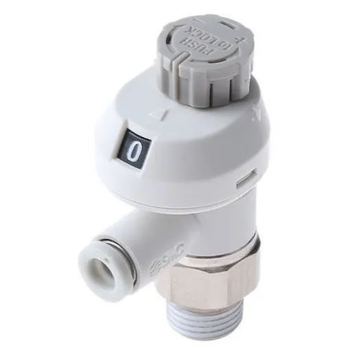 SMC AS4201FS Series Threaded Speed Controller, R 1/2 Male Inlet Port x 10mm Tube Outlet Port - AS4201FS-04-10 product image