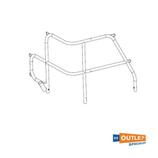 Picture of <div>Hanse Stainless Steel Marine Stern Rail H385/H415 – Durable Safety & Support for Boats</div>