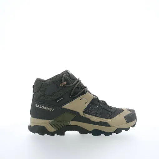 Picture of Salomon Men's X Ultra 5 Mid GTX Hiking Shoes Peat/Gray Green/Blue Nights