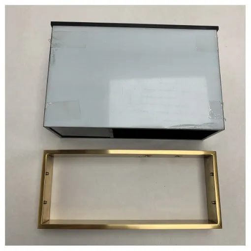 Picture of <div>Elka Dual Compartment Soap and Brush Holder Gold Look - 92005_01</div>