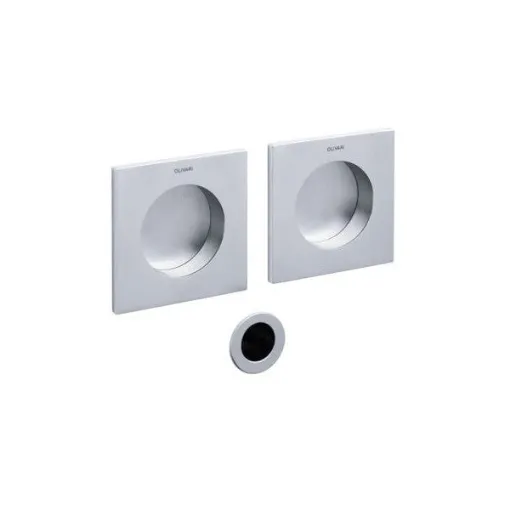 Picture of Olivari D129-CO Square Door Handle in Matte Chrome set