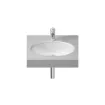 Picture of <div>De Roca 276657 NEO Oval Ceramic Washbasin – Durable & Moisture-Resistant Marine-Grade Sink for Compact Spaces</div>
