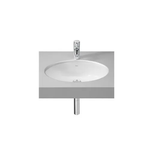Picture of <div>De Roca 276657 NEO Oval Ceramic Washbasin – Durable & Moisture-Resistant Marine-Grade Sink for Compact Spaces</div>