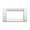 Picture of <div>Vimar Z1 Classic Matte Silver 4-Gang Marine Electrical Switch Plate - 16734.21.02</div>