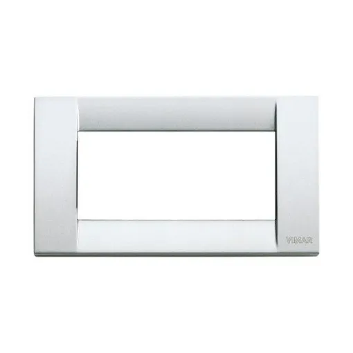 Picture of <div>Vimar Z1 Classic Matte Silver 4-Gang Marine Electrical Switch Plate - 16734.21.02</div>