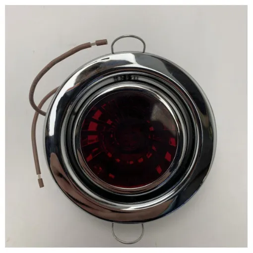 Picture of Cantalupi Chrome Brass Spotlight with Red Glass - 12-24V, Weatherproof Boat Light by Cantalupi