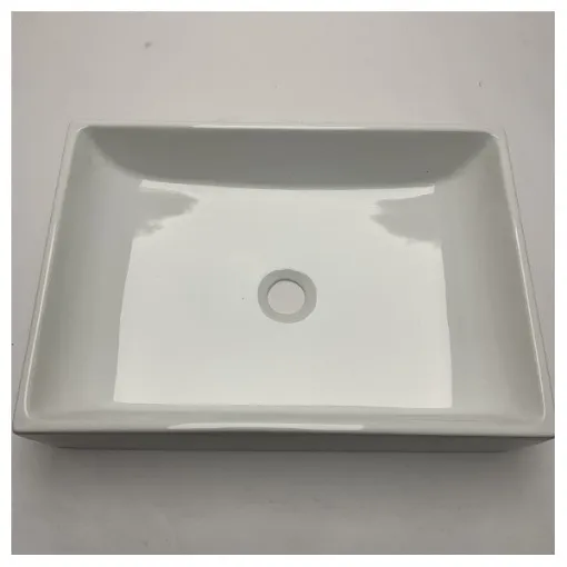 Picture of AET Italia Ceramic Rectangular Marine Washbasin 50cm White Glaze for Wet Areas