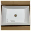 Picture of AET Italia Ceramic Rectangular Marine Washbasin 50cm White Glaze for Wet Areas
