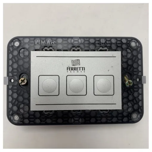 Picture of Ferretti Vimar Marine Grade 3-Button Eikon Light Switch - Durable Waterproof Switch for Boats and Yachts