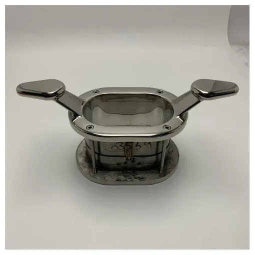 Picture of High-Quality Stainless Steel Oval Marine Cleat with Dual Clamps for Secure Boat Line Attachment