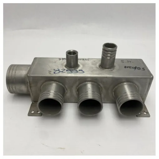 Picture of <p>Marine Stainless Steel Cooling Water Distribution Manifold for Engine Room - Corrosion Resistant with Four Outlets</p>