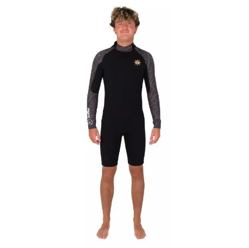 Picture of Mellowsea Men's 4/3 Mm Long Sleeve Double Zip Shorty Grey