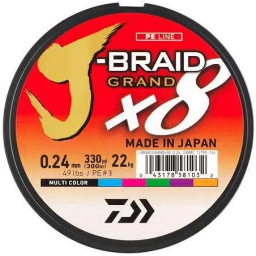 Picture of Daiwa J-braid Grand X8 500m D35 Multicolour Braid