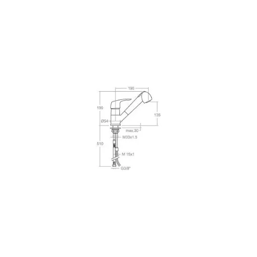 Picture of RamonSoler 6919 Vulcano Marine Faucet - Durable Chrome Plated Tap for Boats and Ships