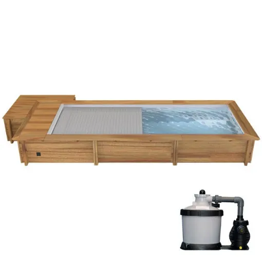 Picture of Urban Pool 6m x 2.5m x 1.33m with Automatic Cover. Storage and Sand Filtration