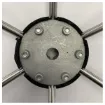 Picture of Allpa Black Leather Steering Wheel for Marine Boats - Durable Stainless Steel Spokes, Weather Resistant - NL7360/01
