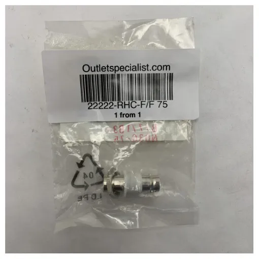 Picture of <p>Amphenol RF 75 Ohm Female to Female Connector Adapter for Maritime Coaxial Cable Connections - F/F 75</p>
