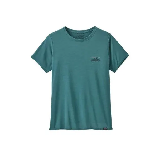 Picture of Patagonia Women's Cap Cool Daily Graphic Shirt '73 Skyline: Wetland Blue X-dye
