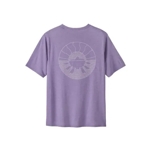 Picture of Men's T-shirt M's Cap Cool Daily Graphic Shirt - Waters Forgotten Island: Concrete Purple X-dye Patagonia